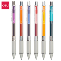 Deli 6-Pack 0.5mm Colored Gel Pens, Assorted Vibrant Inks with Comfort Grip, Perfect for Students, Office & Creative Writing