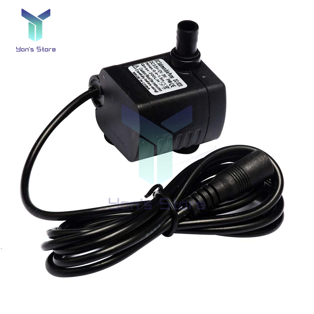 DC-1020 5.5*2.1mm 5V USB Connector Micro Submersible Pump DC 12V 3W Aquarium Fish Tank Fountain Pond Water Pump