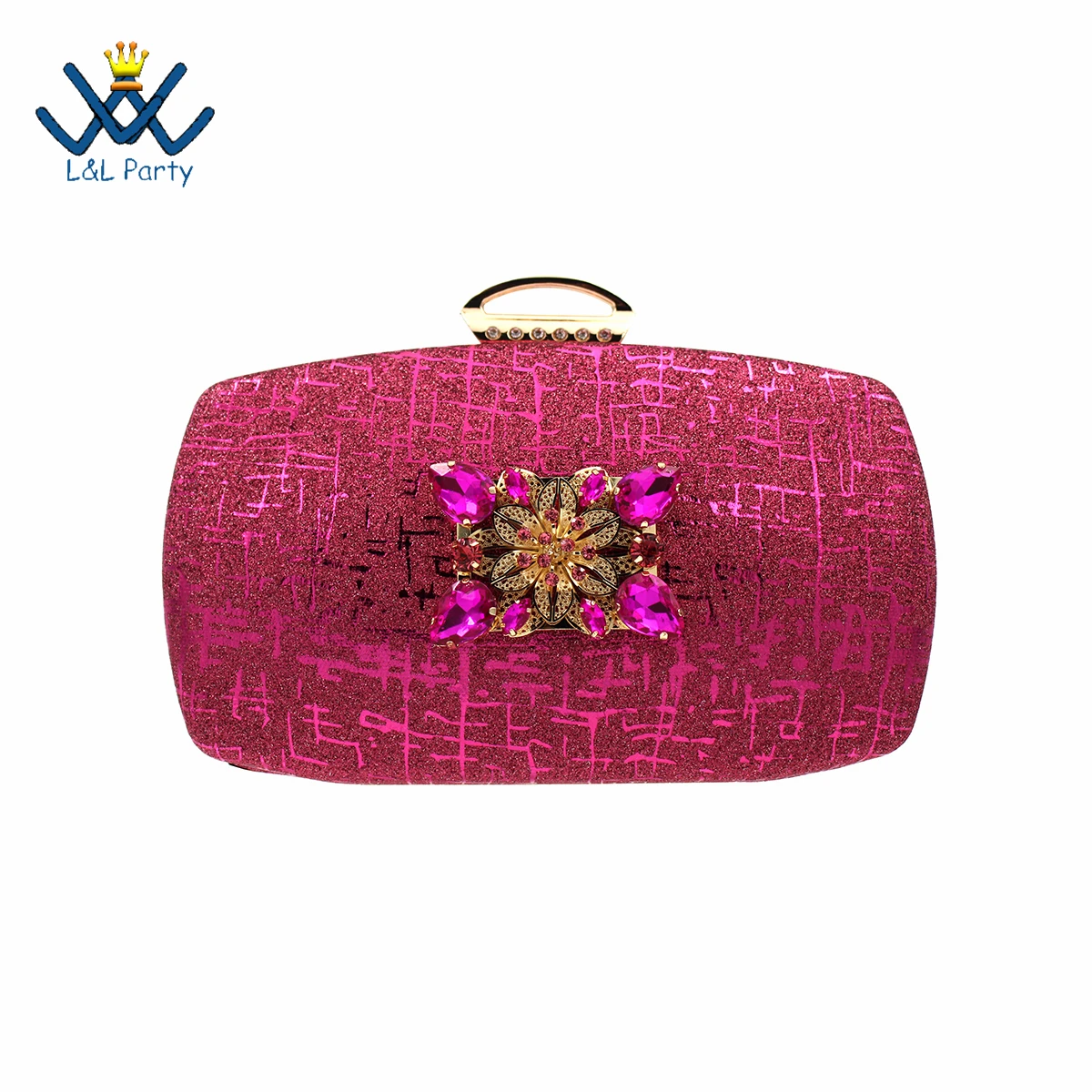 

Italian New Arrivlas Small Size Party Hand Bag in Fuchsia Color Special Nigerian Women Bag Can Match Shoes and Dress