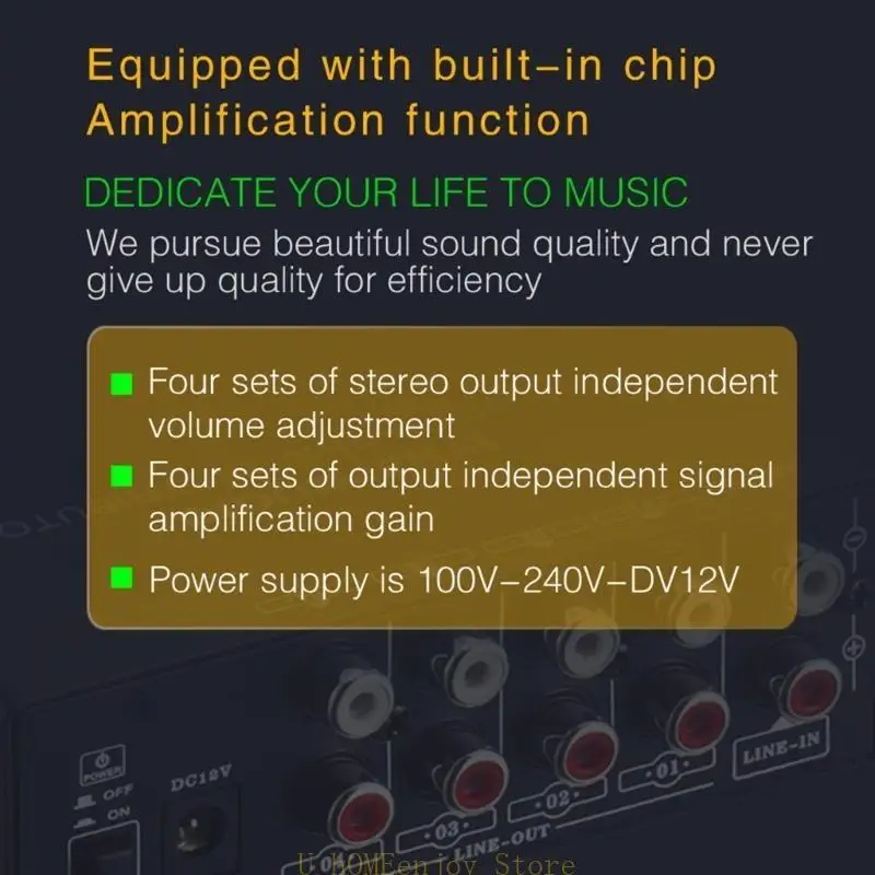 

B0KF Splitters 20Hz-20kHz without Loss Output 3.5mm Selection Switcher Box