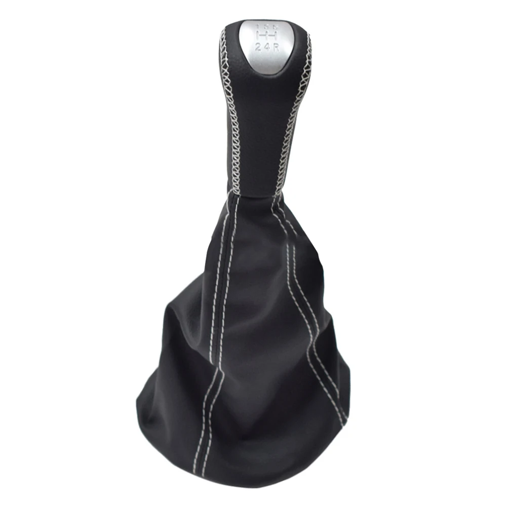 

Чехол для ручки переключения передач Lada для VAZ 2170, аксессуар для механической коробки передач из черной кожи с красочными деталями сшивания