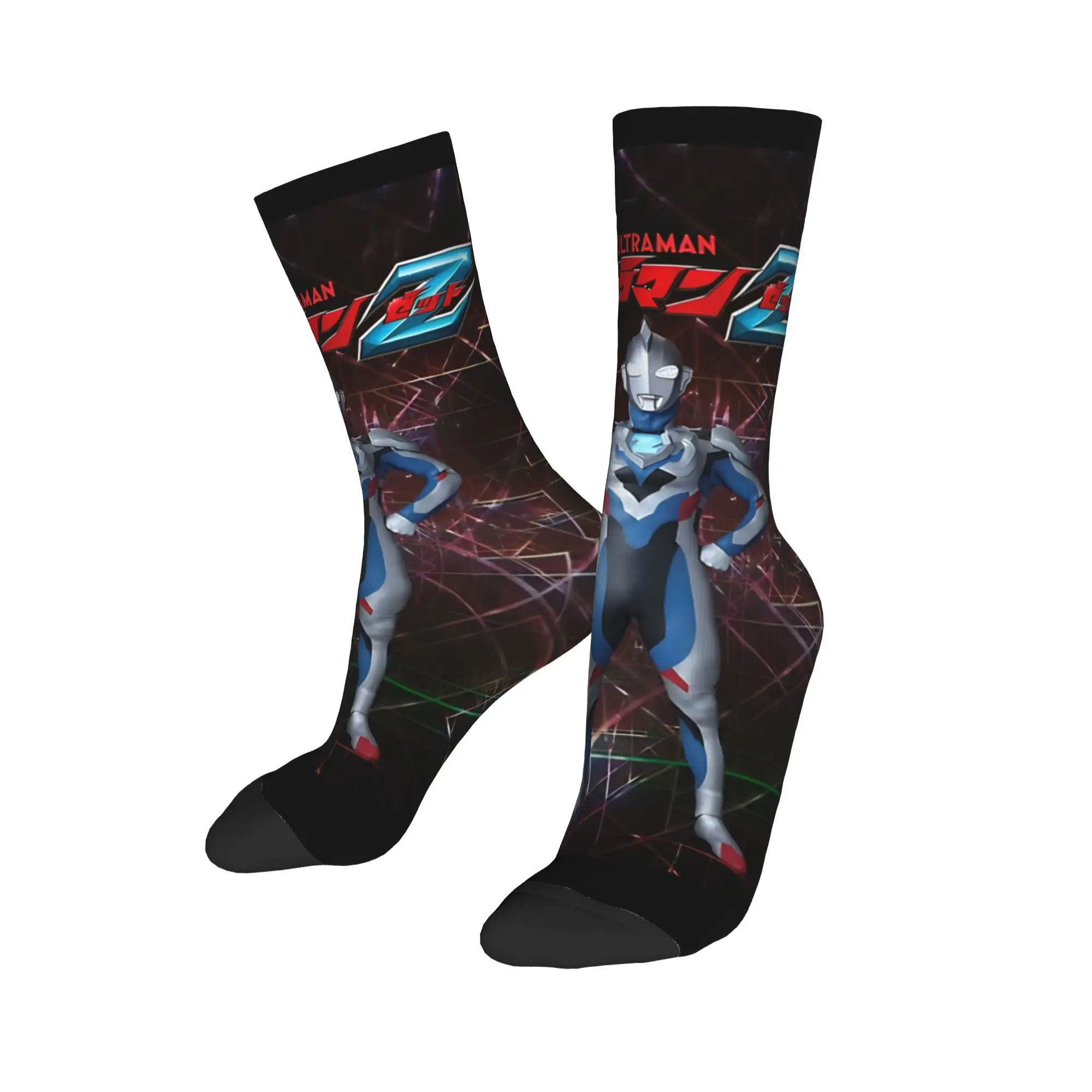 Funny Sock Bandai Ultraman series Ultraman Z  Harajuku Seamless Pattern Printed Men Crew Socks Casual Men's Socks