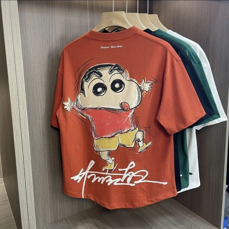 

Kawaii мультфильм футболка Crayon Shin-Chan аниме милый Shin-Chan с коротким рукавом Летние удобные мягкие Творческие Девушки отличные подарки