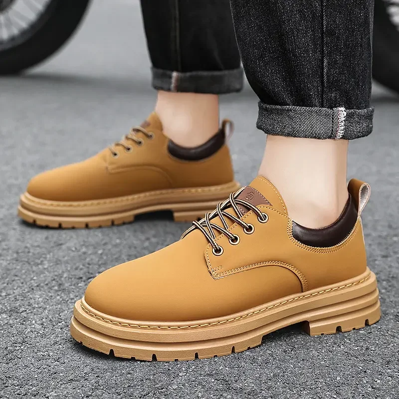 Autumn New Original Man Sneakers High Quality Retro Motorcycle Shoes Rubber Wear Resistant Comfortable Thick Soled Sports Shoes