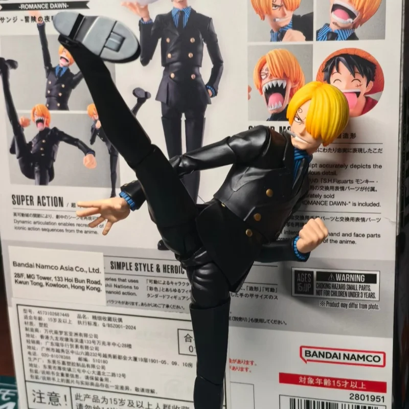 

Bandai Original Anime Figure One Piece S.H.Figuarts SANJI -ROMANCE DAWN-Action Figurine Toys Gift for children Model Toy