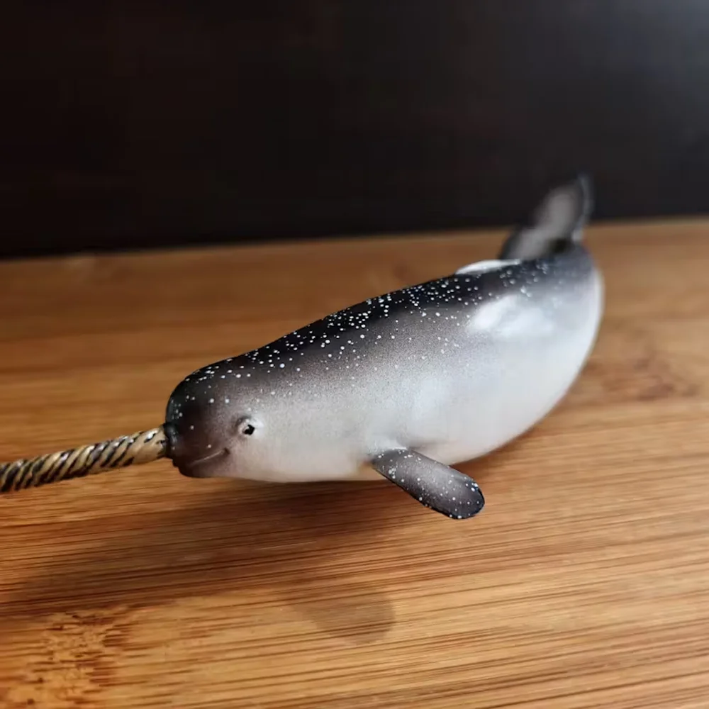 Toymany Simulation Narwhal Polar Animal Model Toy Mini Figures Dolls Action Figurines Toys for Children Gift Cake Decoration