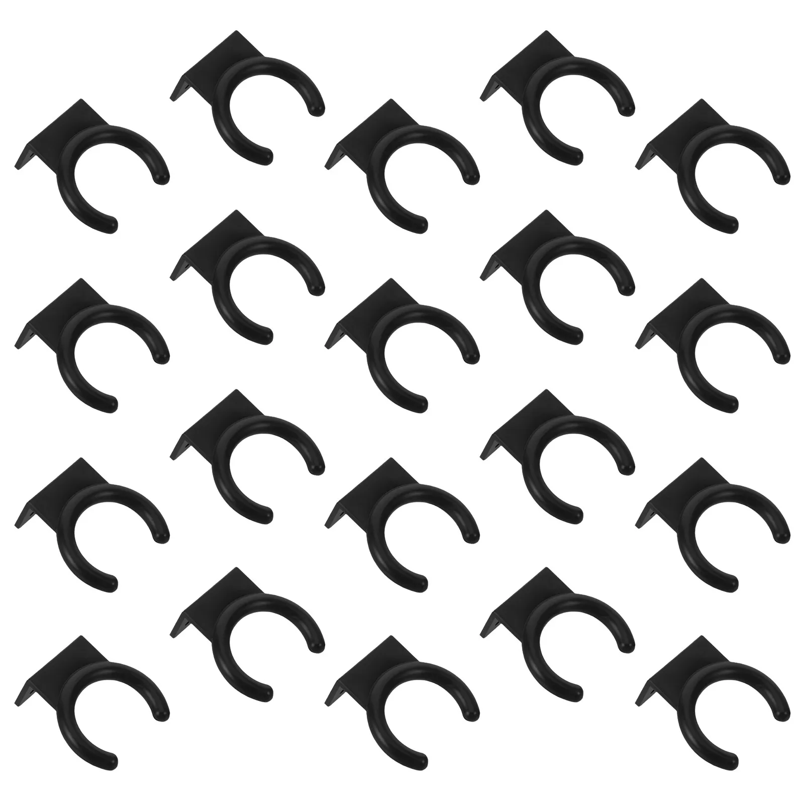 20Pcs Microphone Holder Wall Mounted Plastic Mic Hanger Hooks Adjustable Rotation Rack Mount Mic Clip for Karaoke Studio