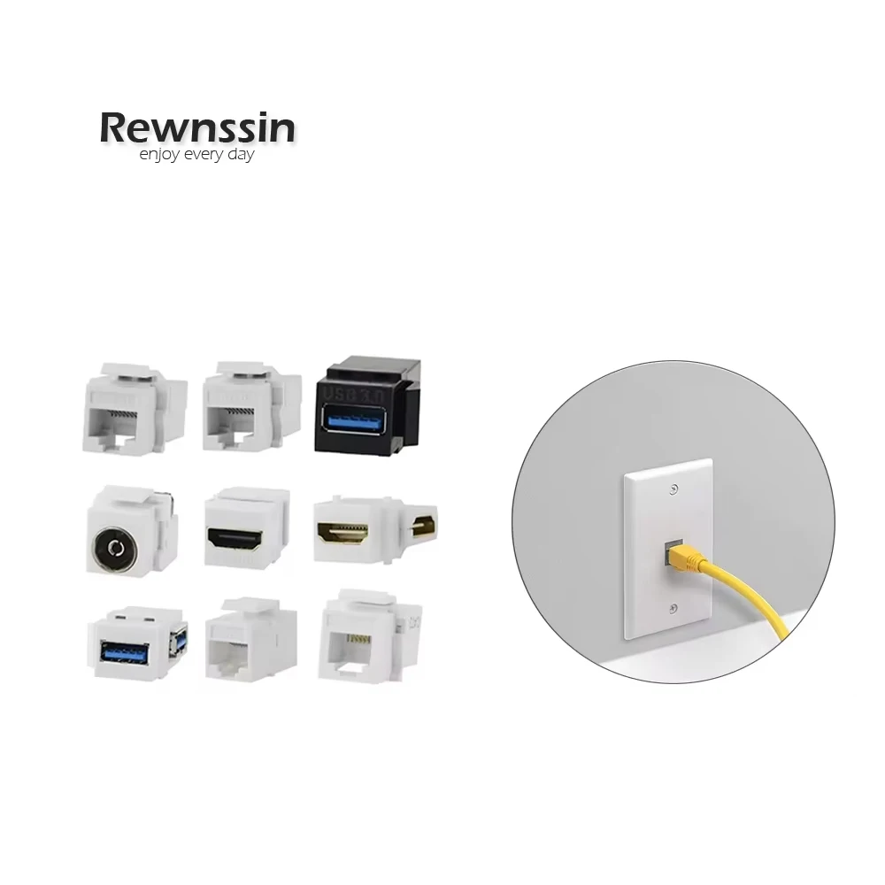 

1 2 3 4 6 портов Выход HDMI Выход USB Разъем для передачи данных Cat3 Телефон Cat5e Cat6 LAN Сеть ТВ Спутниковая панель DIY Белая Бесплатная комбинация