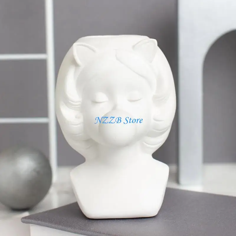 

T21F Bubble Girl Statue Silicone Mold Unique Resin Artworks Moulds Ornaments Mould