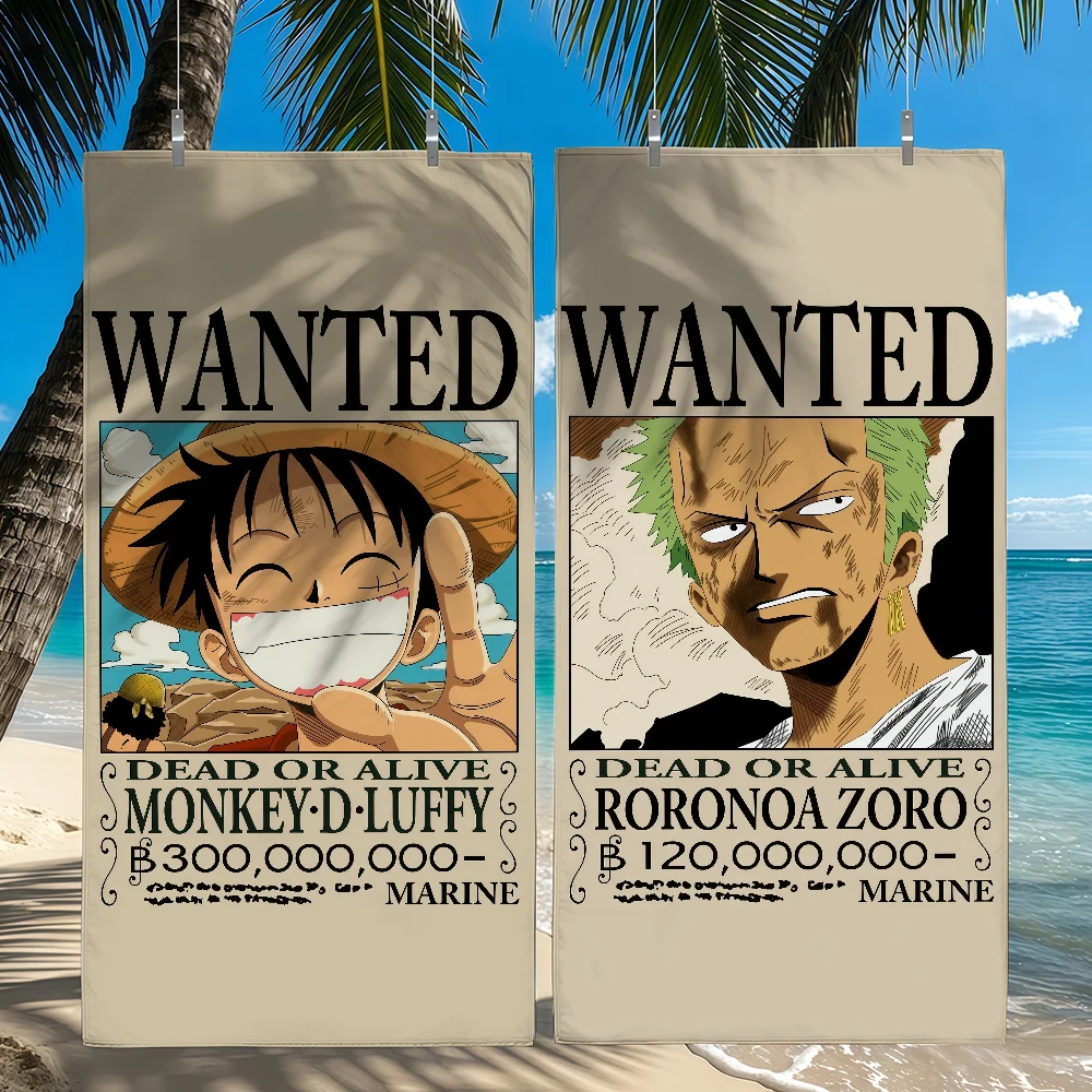 Anime O-ONE P-PIECE Reward Order Towel Quick Drying Beach Towels Are Suitable For Swimming Pools Camping Yoga And The Gym