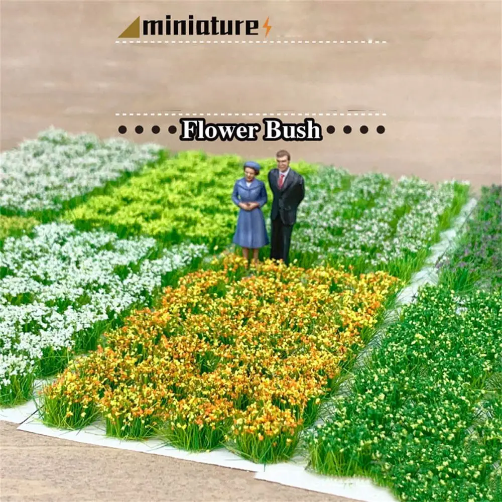 Modelo de escena de paisaje en miniatura, producción de paisaje, simulación de racimo de flores salvajes, bricolaje, decoración de jardín, paisaje, 28 piezas