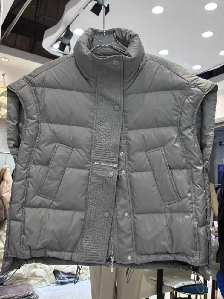 Plus Size Puffer Vest Jacket Winter Women 90% White Duck Down Tank Coat 2025 New Zipper Thicken Warm Casual Waistcoat Outwear