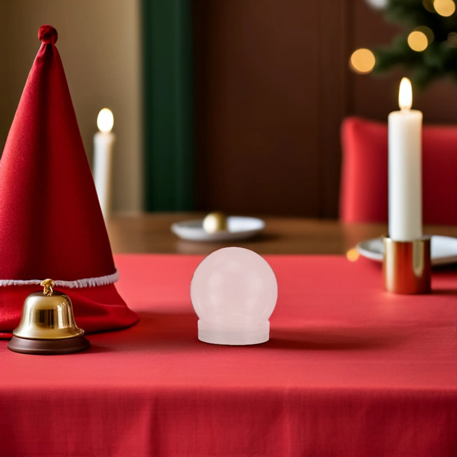 

8 Pcs Balls Clear Plastic Globe Empty Globes for Crafts Christmas Snow DIY Kit