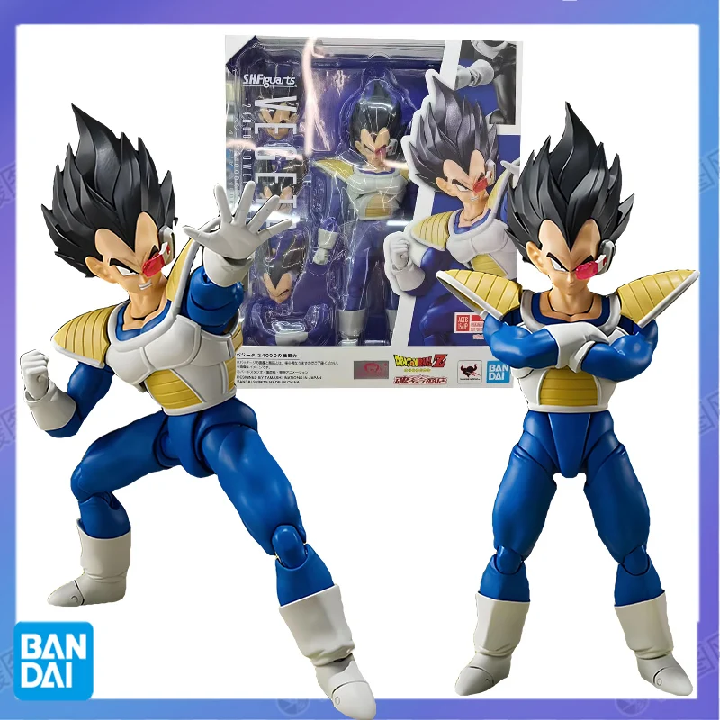 Bandai Original Dragon Ball Z S.H.Figuarts VEGETA 24000 POWER LEVEL Anime Action A gift for the children Collection Model Toys