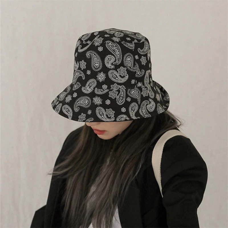 New Streetwear Paisley Hip Hop Men Women Bucket Hats Cotton Soft Fashion Trend Classic Retro Comfortable Sunshade Fisherman Caps