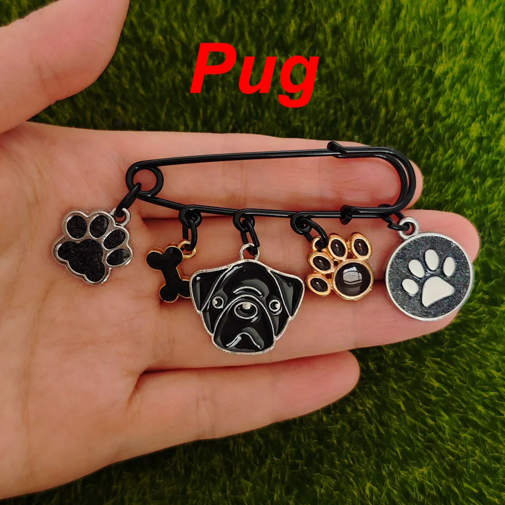 Unique Pug Dog Animal Brooch Pins Basset Hound Breastpin Original Individual Gift