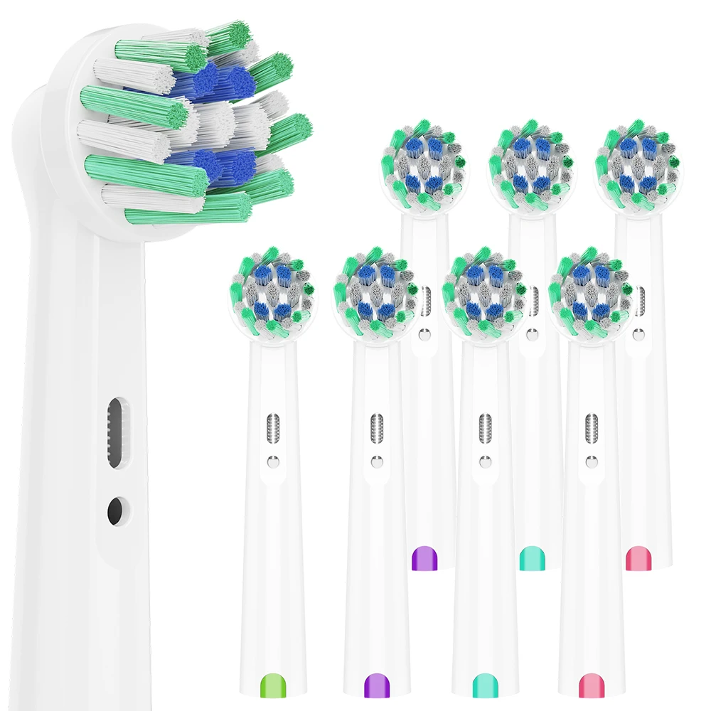 

4/8/12/20pk Cross Bristles Brush Heads Compatible with Oral B Electric Toothbrush, Replacement Toothbrush Head for Pro 1000 500