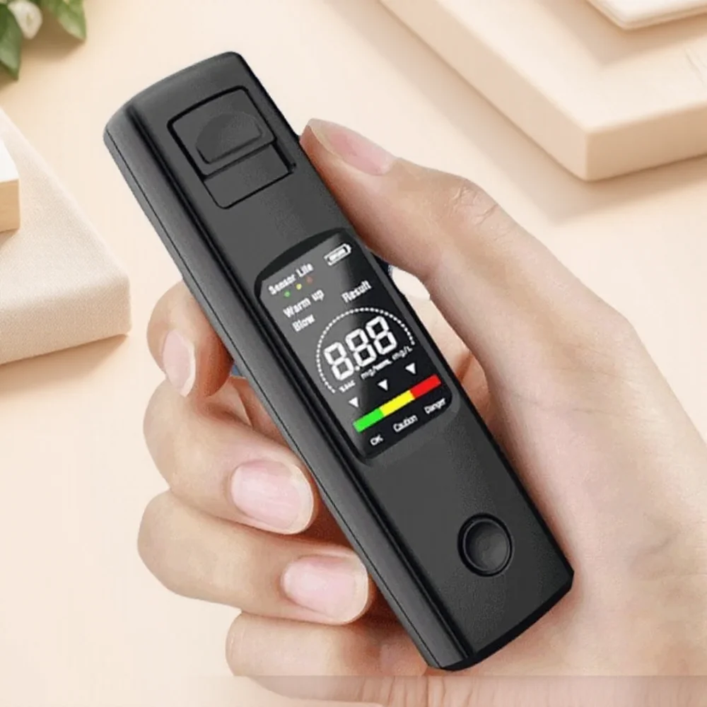 Portable Alcohol Tester High Precision Alcohol Detector for Vehicles Drivers Traffic Safety Breathalyzer