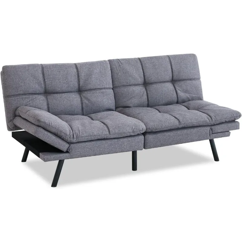 

Futon Couch Bed with Mattress and Frame Included,Comfortable Loveseat Sleeper Sofa for Dorm Apartment Office College
