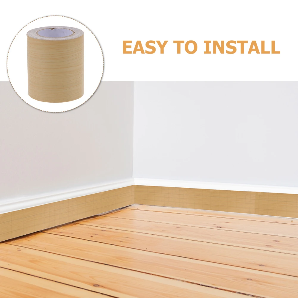 1 Roll Background Sticker Pvc Peel Stick Baseboard Molding Trim For Wall Base Floor Protection Bedroom Living Room Vinyl Wall