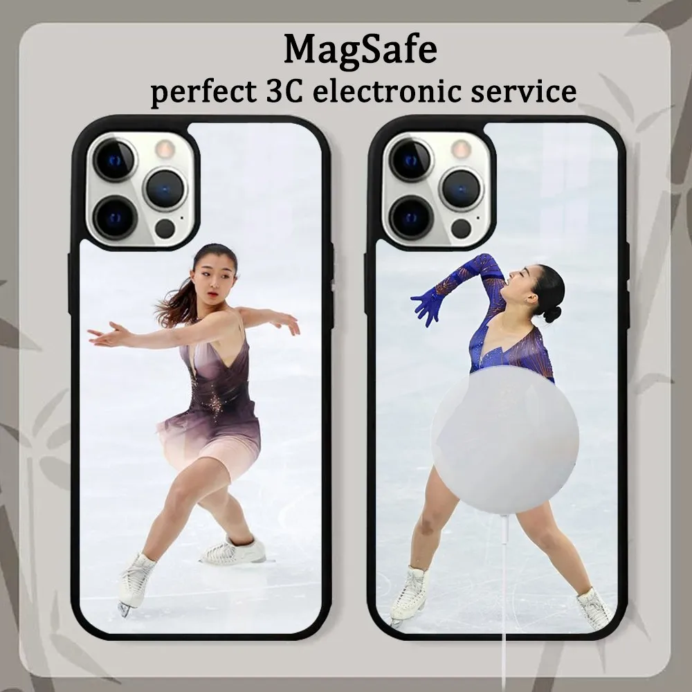 

Figure Skating Sakamoto Hanaki Phone Case For iPhone16 15 14 13 12 11 Pro Max Plus Mini Mirror Magnetic Cover