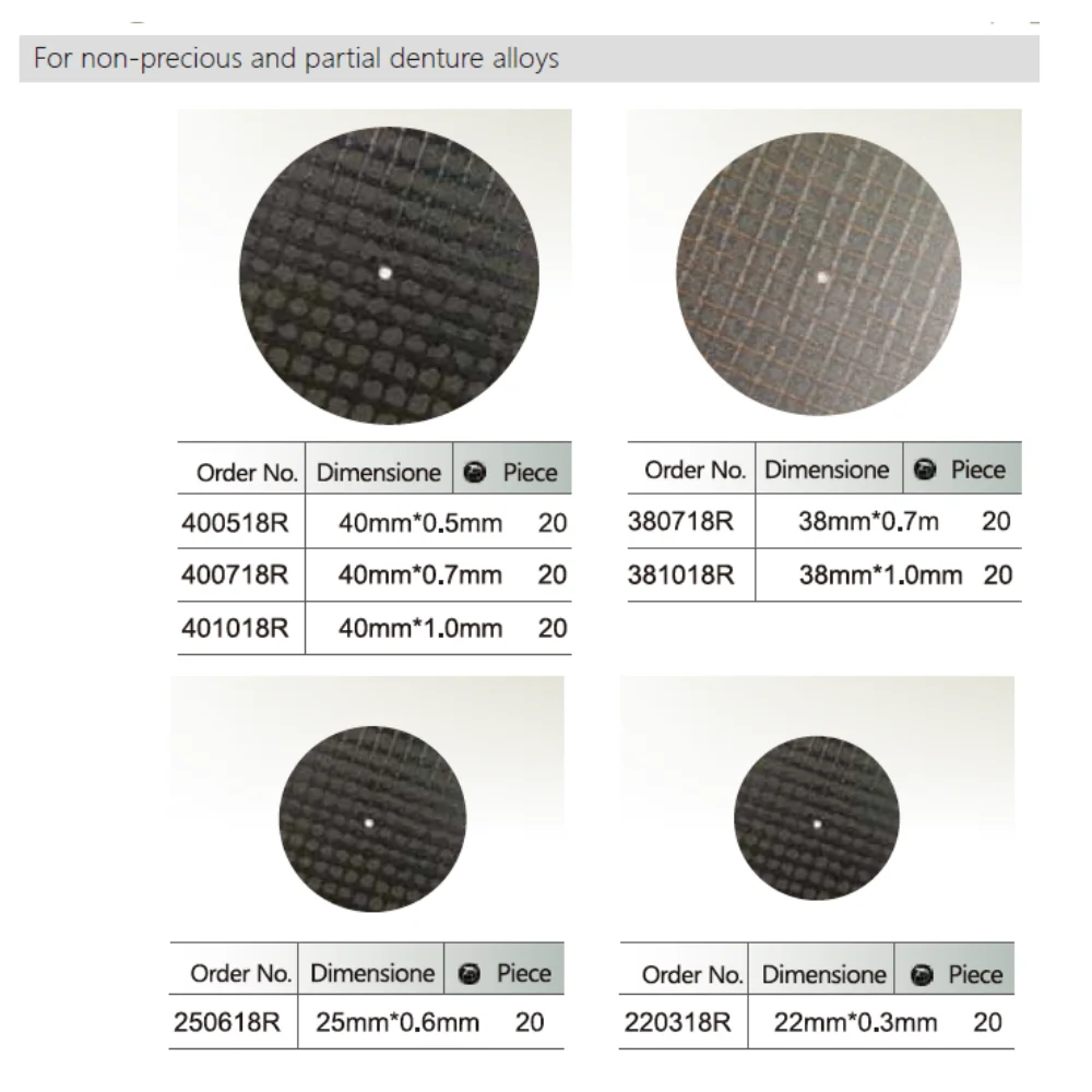 قرص فصل الأسنان بشبكة معززة ، عجلة منفصلة للسبيكة المعدنية ، زركونيا سيراميك ، إيماكس بورسيلي ، ديسيليكات الليثيوم ، 20 #2