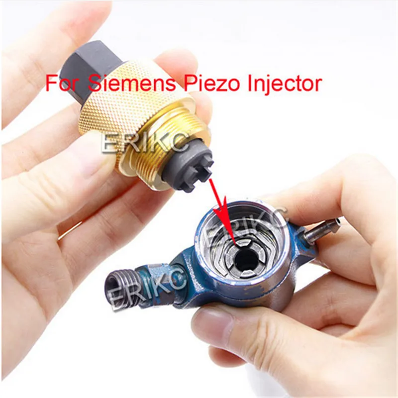 ERIKC 8/6 Angles CR Injector Nozzle Nuts Installation Piezo Valve Repair kits Tools Three-Jaw Spanner Inner Wire Grind Shims