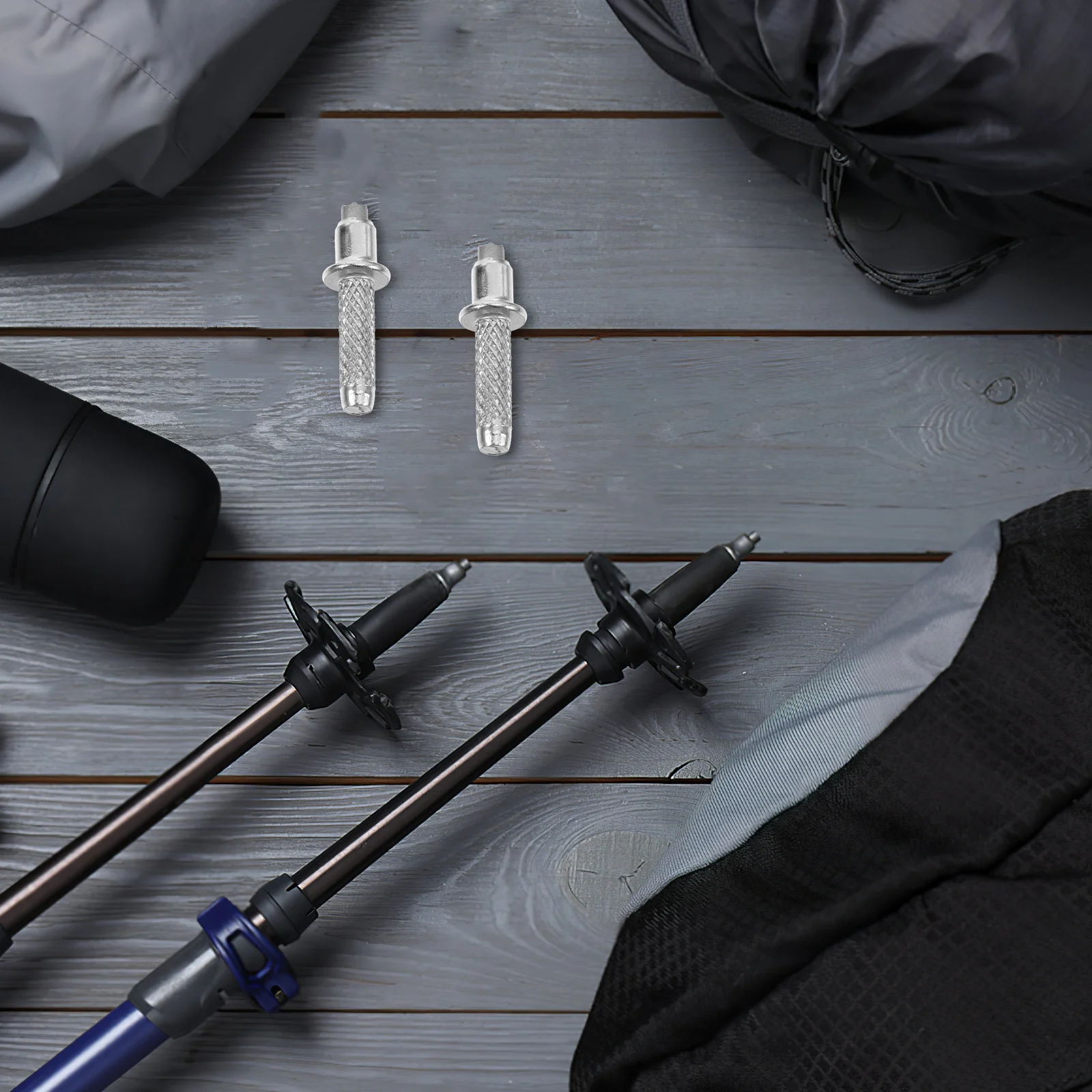 

8 Pcs Trekking Pole Tips Hiking Accessories Walking Stick Ends Tungsten Steel Replacement Anti Slip Durable Metal Staff Camping