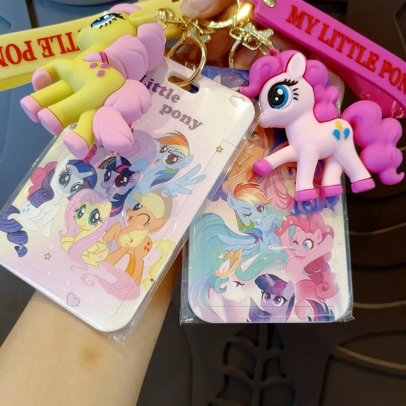 My Little Pony ID ผู้ถือบัตรพวงกุญแจ Twilight Sparkle Fluttershy Rarity Rainbow Dash ผู้ถือป้ายประตู Lanyard จี้ของขวัญ