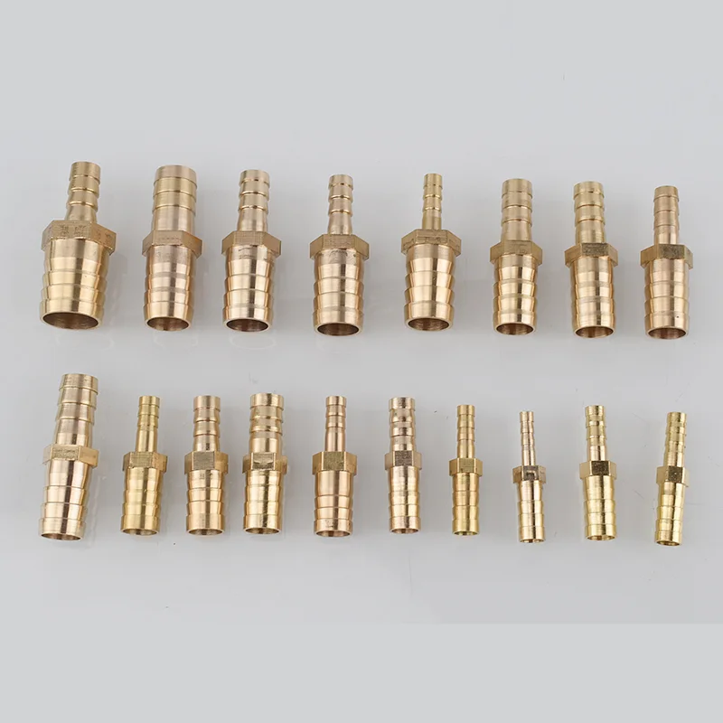 1pcs Brass 2 Way Reducing Straight Hose Barb Barbed Pipe Fitting Reducer Copper Coupler Connector Adapter 4 19 6mm-3mm 8mm-10mm