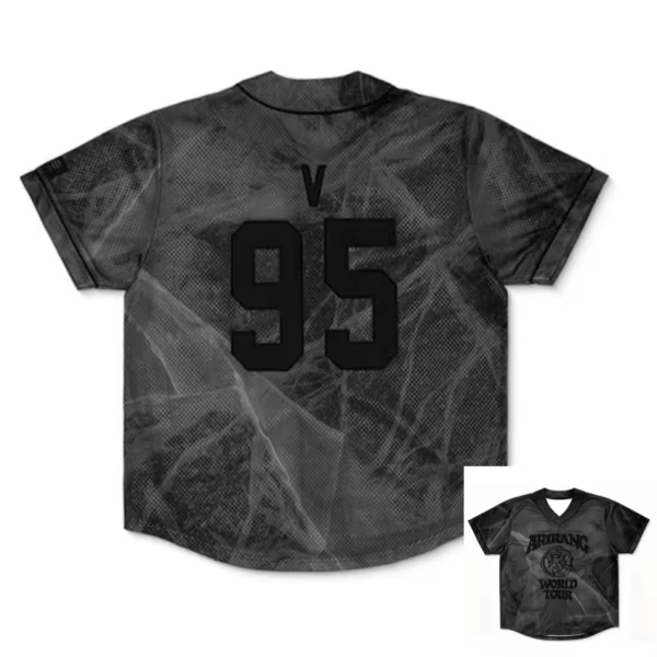 Image of 2026 BTS V 95 # Unisex Jersey T-Shirt, Kpop Arirang Tour Fan-Merch, Modisches Atmungsaktives Shirt, Schnelltrocknendes Jersey für Männer und Frauen