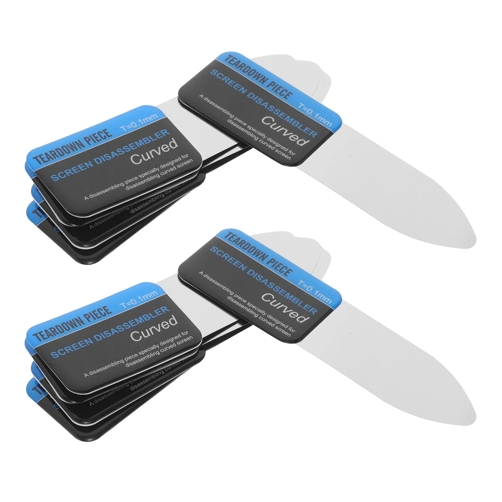 20Pcs Professional Screen Spudger Kit Curved Design Flexible Steel Sheet for Smartphone Tablet Screen Removal Disassembly Repair