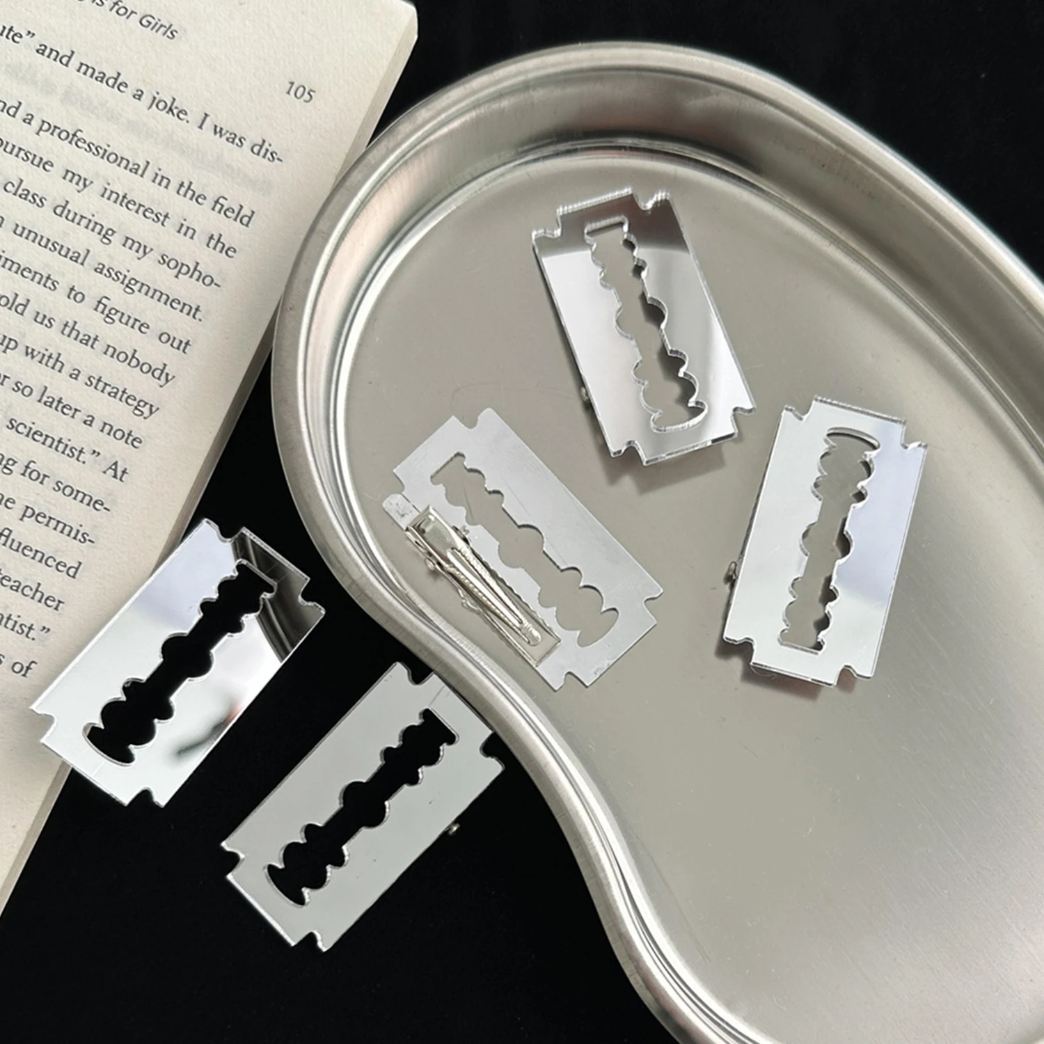 Simple Acrylic Hair Clips Women Simulated Blade Creative Design Bangs Clip Duckbill Clip Hairpins Hair Styling Tool Accessories image 5