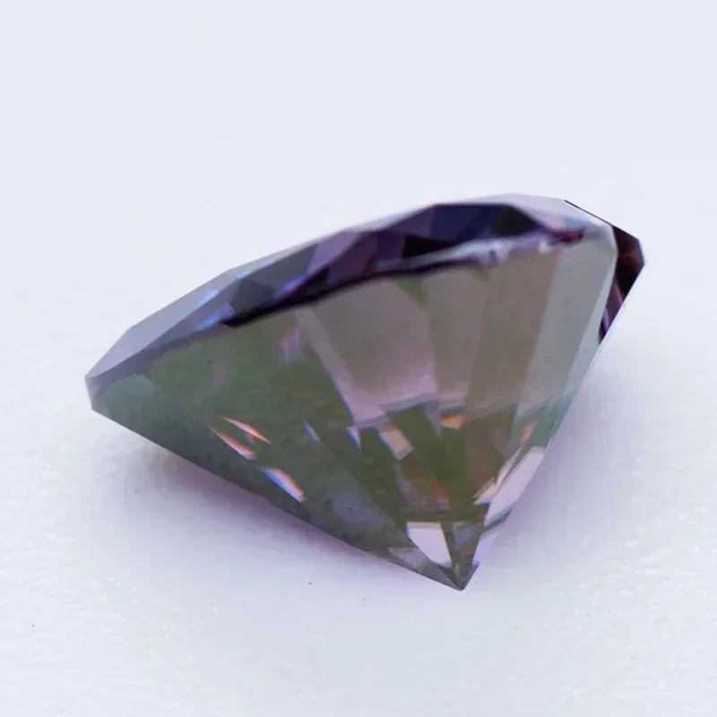 Moissanite Stone Imperial Purple Color Heart Shape VVS1 with Certificate Pass Diamond Tester Charms for jewel making