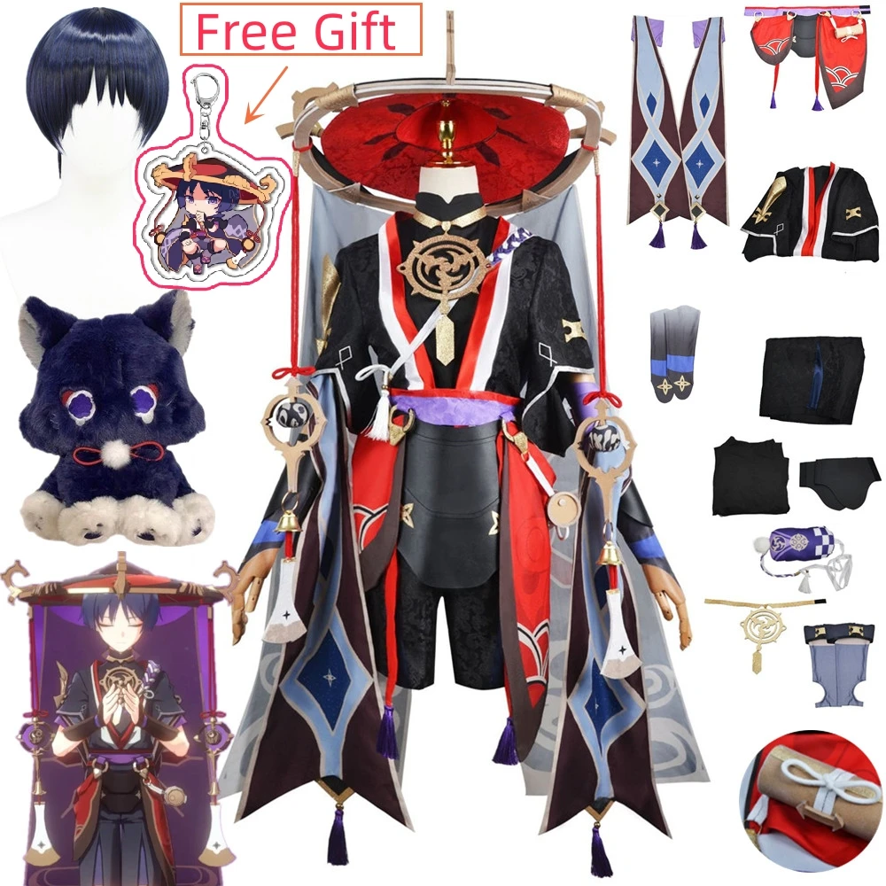 

Genshin Impact Scaramouche Cosplay Costume Uniform Suits Halloween Carnival Party Kunikuzushi clothes