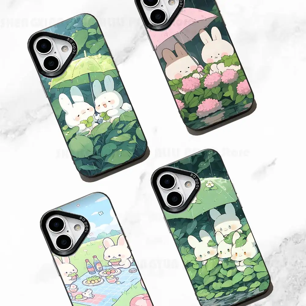 

Kawaii Rabbits Phone Case For IPhone 17 16e 16 15 14 13 12 11 Pro Max X XR XS MAX Back Cover