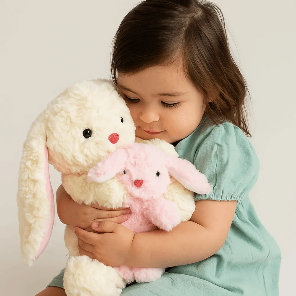 

Спящий пушистый кролик, коллекция ручной работы, мягкий кролик, удобный мягкий медведь для родителей и детей, мягкие игрушки, товары для вечеринок