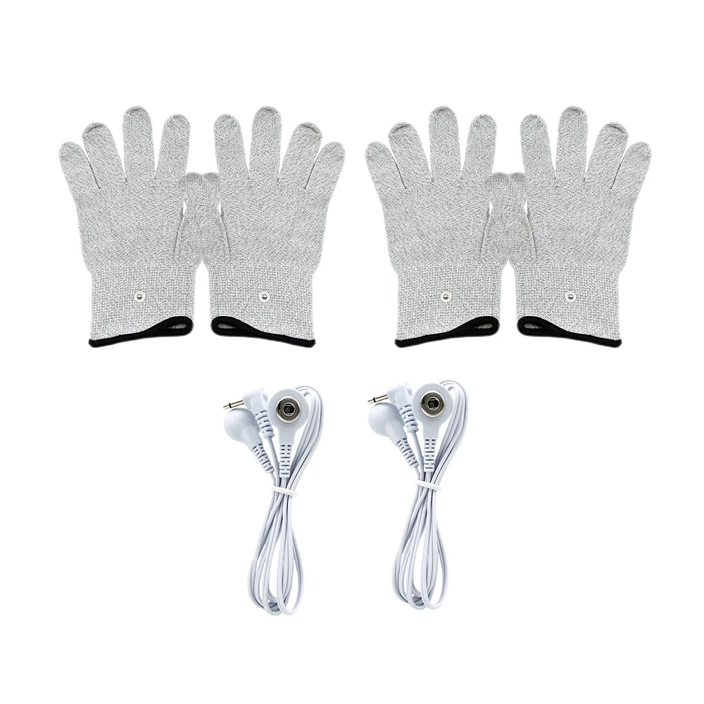 Gloves Conductive Silver Fiber Electrode Therapy Gloves Electrotherapy Tens Unit EMS Machine for Phycical Therapy Body Massager