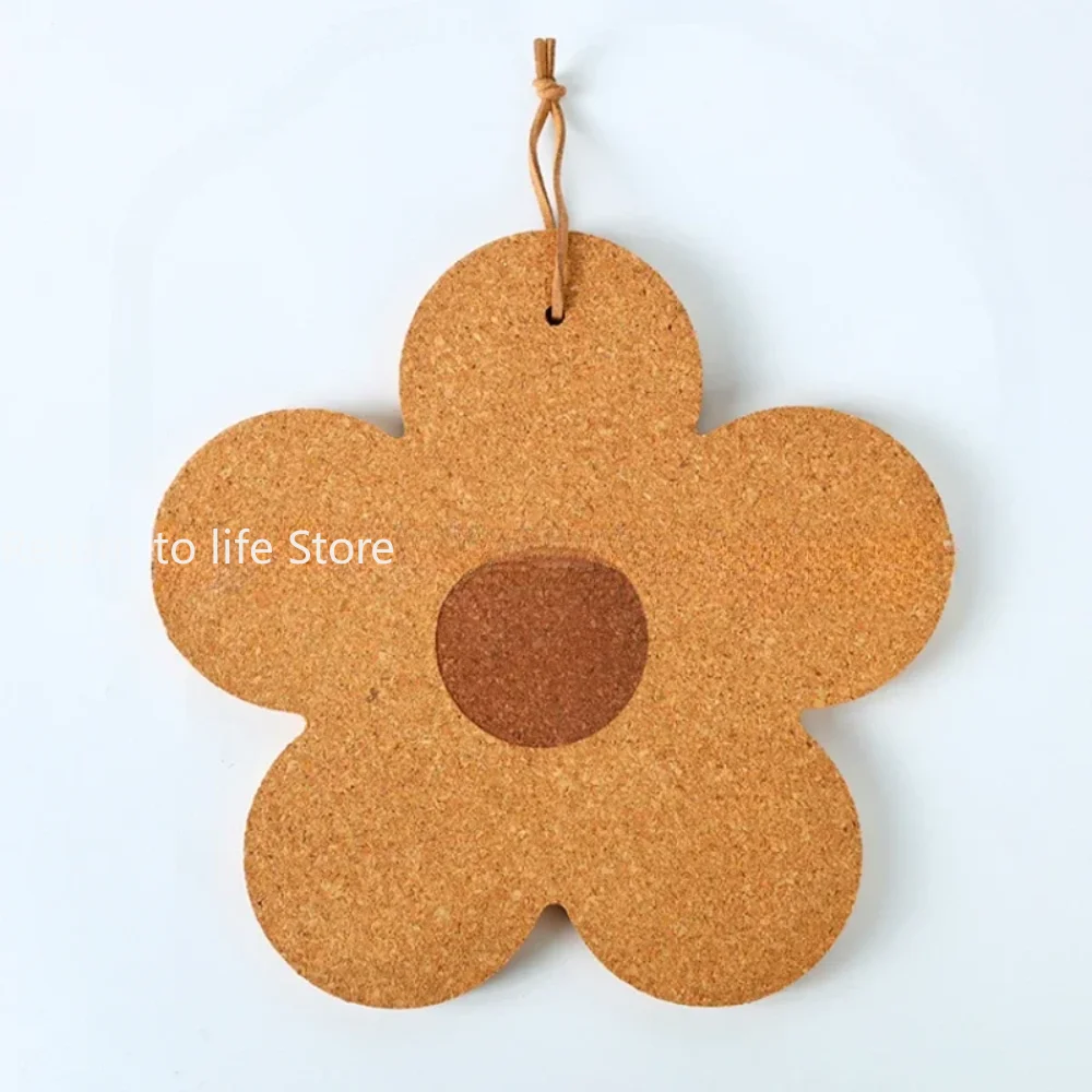 Sottobicchieri carini appesi a fiori per bevande Set di sottobicchieri assorbenti e riutilizzabili sottobicchieri a forma di fiore in sughero per caffè tappetino per tazze da tè