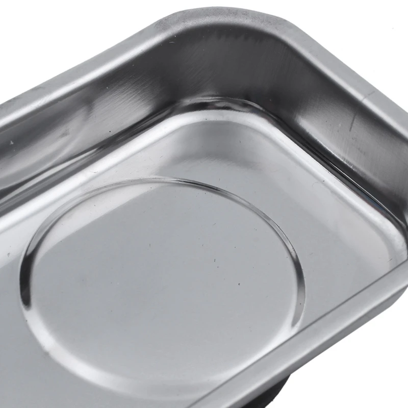 Sucker Stainless Steel Square Stainless Steel Magnetic Tray Strong Permanent Magnet Bowl 150X65mm