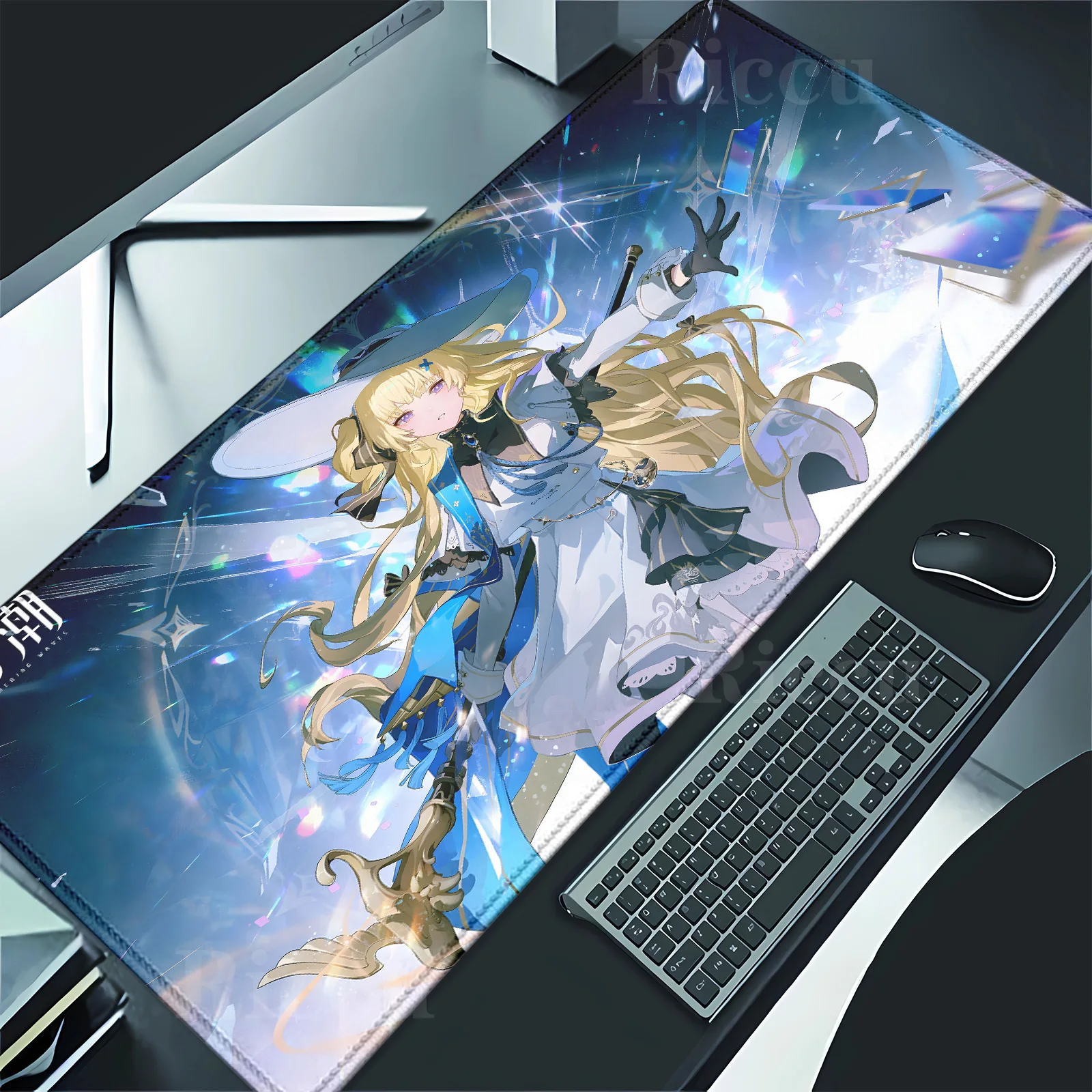 

Phoebe Wuthering Waves Roles Anime Mouse Pad Cushion Pad XXL Anti-slip Comic Computer Table PC Gaming Accessories Mouse pad