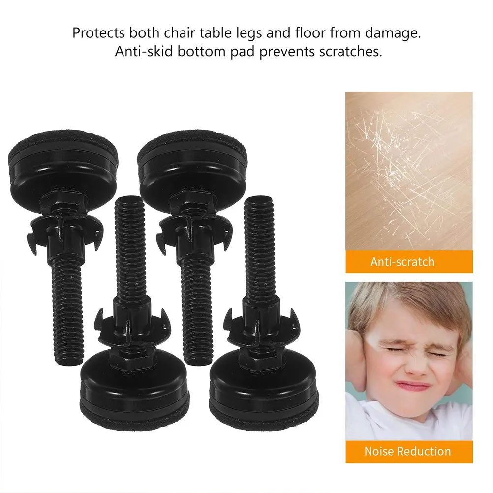 6 Pcs Leveling Feet Desk Leg Riser Furniture Levelers Legs Table Adjusters Adjustable Chair Screw Cabinet Optional