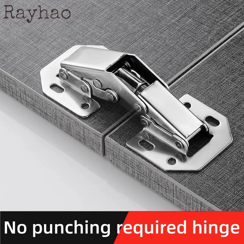 

Non Perforated 3-inch Mute Hinge General Damping Buffer Bridge Furniture Hinges Cabinet Door Fixing Plate Reinforcement Tools