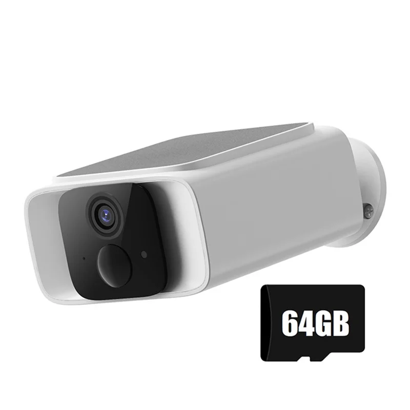 

B50B-TUYA 4G Солнечная камера 1080P 64G Уличная камера наблюдения PIR обнаружение цвета ночного видения Домашняя безопасность Встроенный аккумулятор