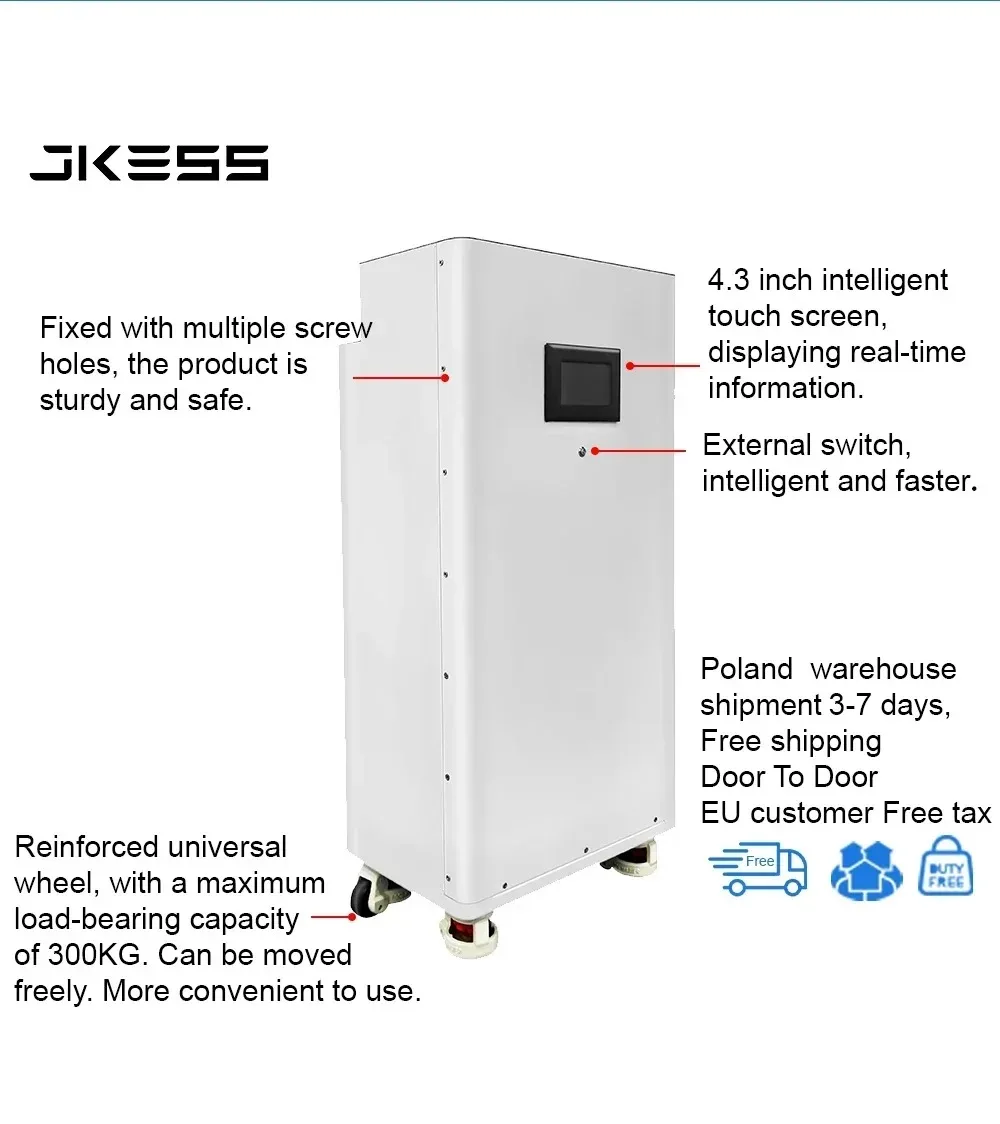 DIY JKESS Skrzynka na baterie i JK SMART BMS PB2A16S20P oraz LCD do baterii Lifepo4 16S 48V 51.2V 280AH 310AH 320AH. Wysyłka z Polski. — zdjęcie produktu 4
