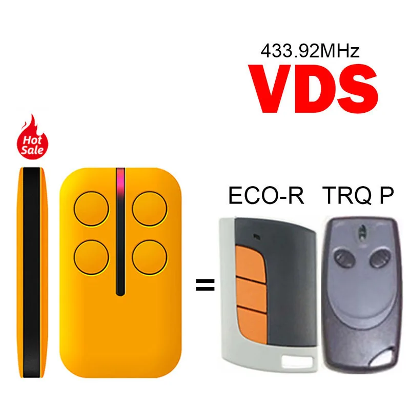 For VDS ECO-R TRQ P  Garage Door Electric Gate Remote Control Garage Gate Opener Key Duplicator 433.92MHz Hand Transmitter