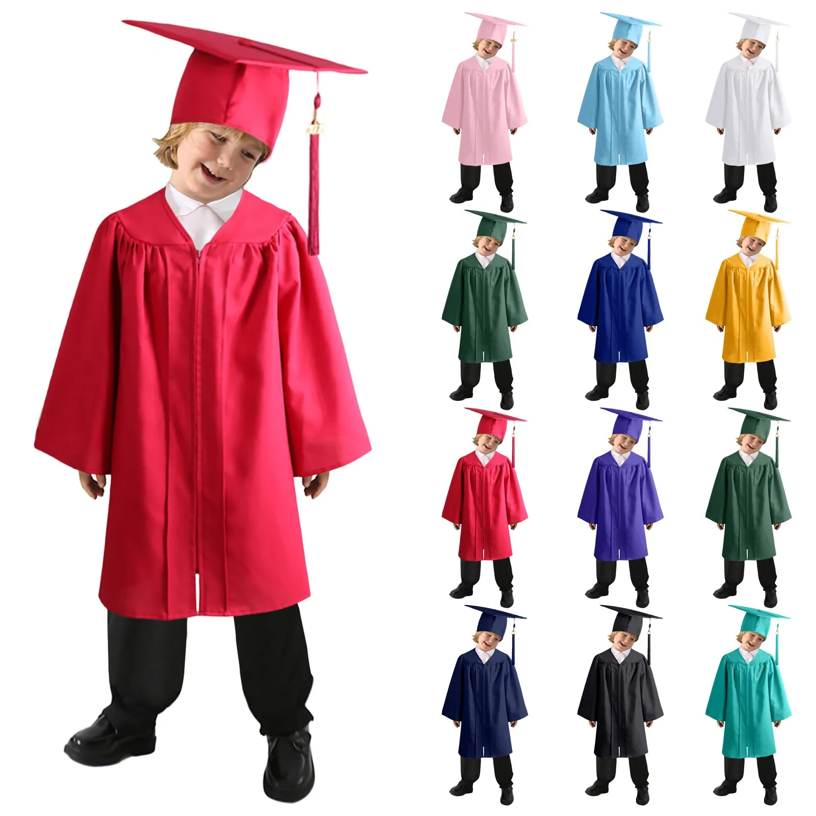 Child Graduation Custom Kindergarten Kid Toddler Graduation Clothing Cap Gown Preschool Graduation Festival Clothing Outfit