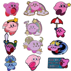 Kirby Anime Pins for Backpacks Badges on Manga Enamel Pin Accessories for Jewelry Cute Things Brooches Gift