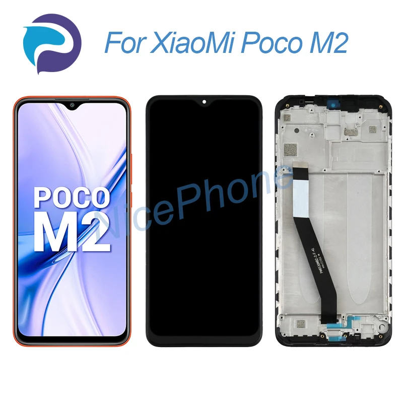 

For XiaoMi Poco M2 LCD Screen + Touch Digitizer Display 2340*1080 MZB9919IN, M2004J19PI Poco M2 LCD Screen Display