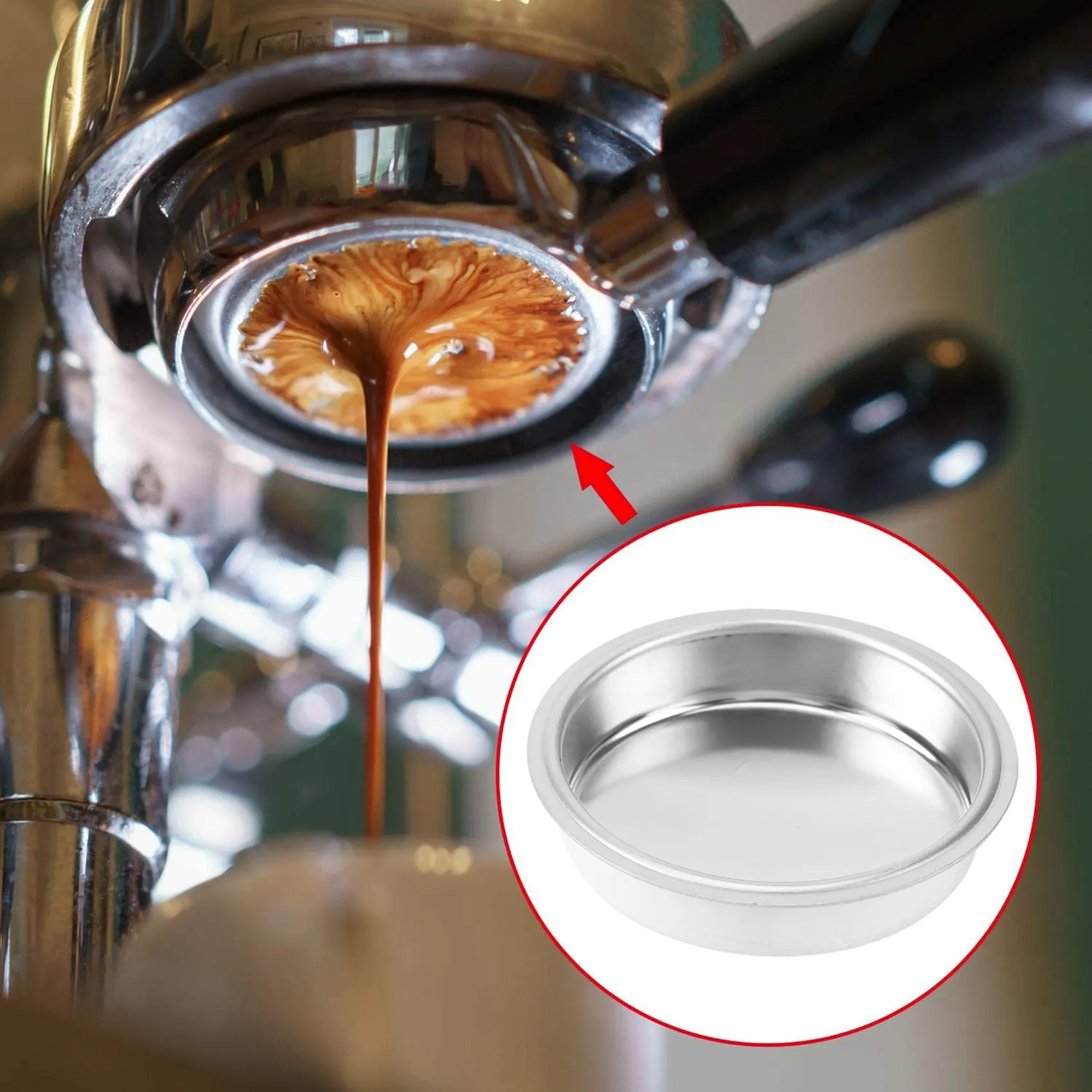 Cestello filtro da 51mm 1/2/4 tazza per Espresso portafiltro senza fondo, compatibile con Delonghi,Breville 51mm macchina da caffè